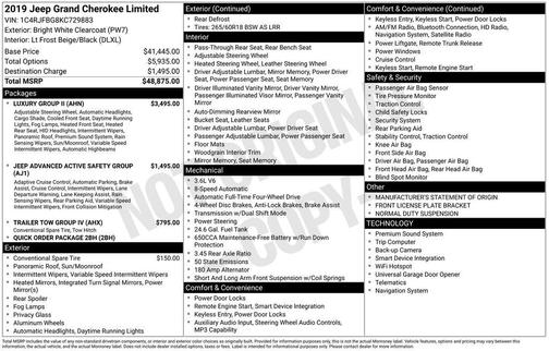 2019 Jeep Grand Cherokee Limited