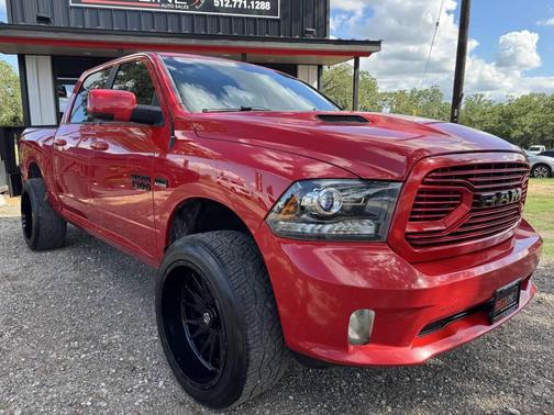 Red 2017 RAM 1500 Night 4x4 4dr Crew Cab 5.5 ft. SB Pickup