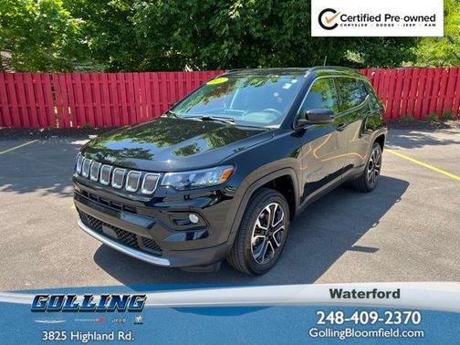 Diamond Black 2022 Jeep Compass Limited