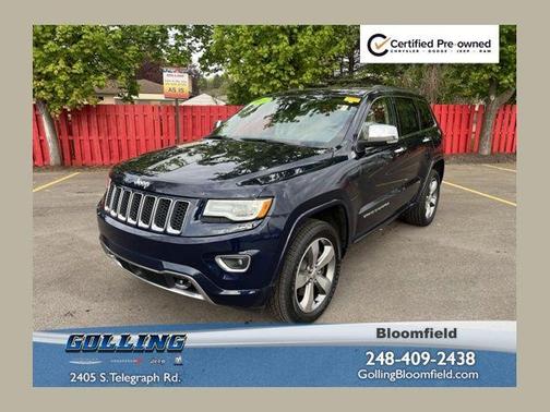 True Blue Pearlcoat 2016 Jeep Grand Cherokee Overland