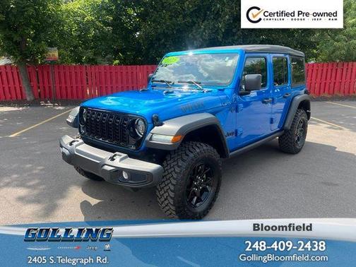 Hydro Blue Pearl 2025 Jeep Wrangler Sport