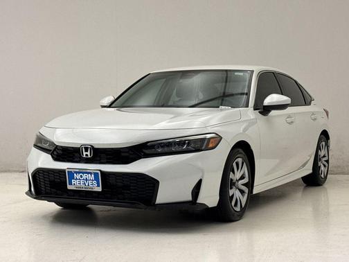 White 2025 Honda Civic LX