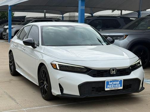 Platinum White Pearl 2025 Honda Civic Sport