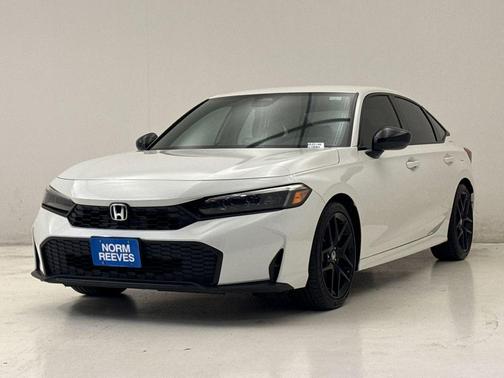 Platinum White Pearl 2025 Honda Civic Sport