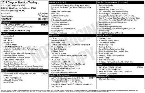 2017 Chrysler Pacifica Touring-L