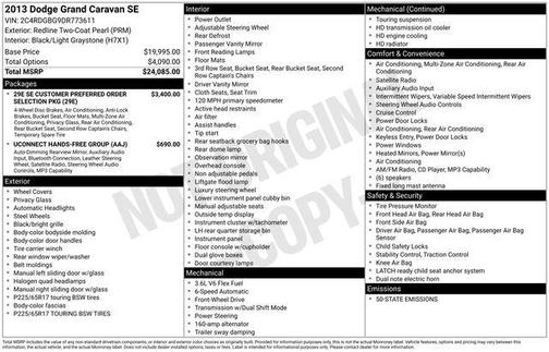 2013 Dodge Grand Caravan SE