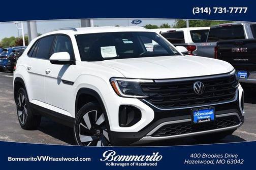 Pure White 2025 Volkswagen Atlas Cross Sport 2.0T SE w/Technology