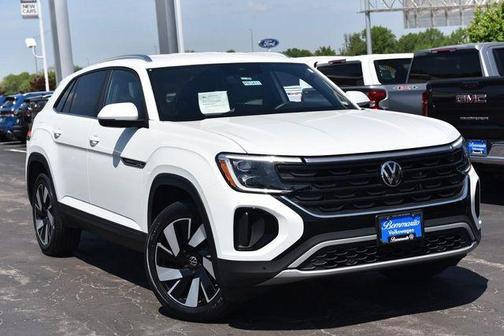 Pure White 2025 Volkswagen Atlas Cross Sport 2.0T SE w/Technology