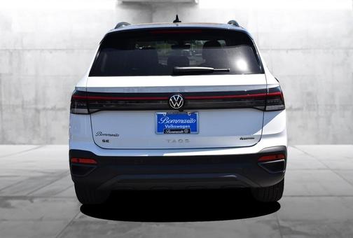 Pure White 2026 Volkswagen Taos 1.5T SE Black