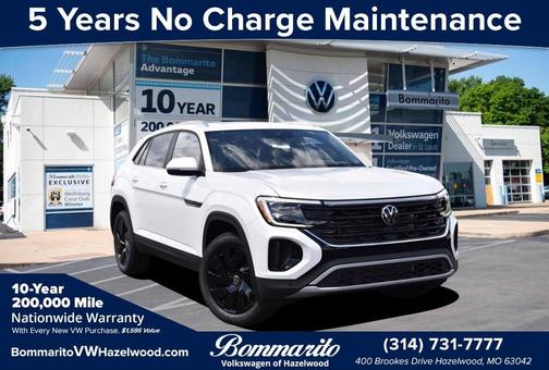 Opal White Pearl 2026 Volkswagen Atlas Cross Sport 2.0T SE W/TECHNOLOGY