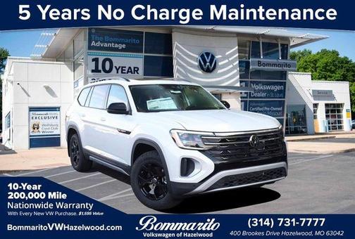 Opal White Pearl 2026 Volkswagen Atlas 2.0T Peak Edition
