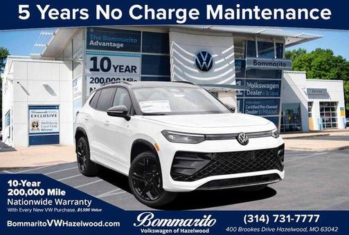 Opal White W/Deep Black Roof 2026 Volkswagen Tiguan 2.0T SE R-Line Black