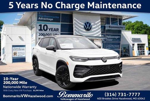 Opal White W/Deep Black Roof 2026 Volkswagen Tiguan 2.0T SE R-Line Black