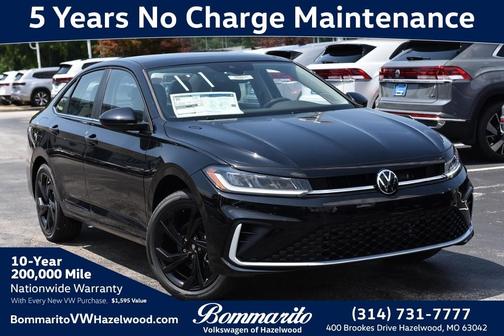Deep Black Pearl 2026 Volkswagen Jetta 1.5T SE