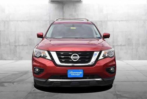 Red 2017 Nissan Pathfinder Platinum