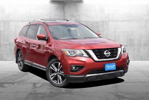 Red 2017 Nissan Pathfinder Platinum