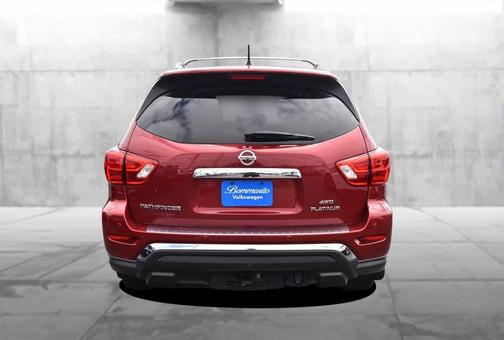 Red 2017 Nissan Pathfinder Platinum