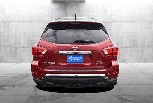 Red 2017 Nissan Pathfinder Platinum