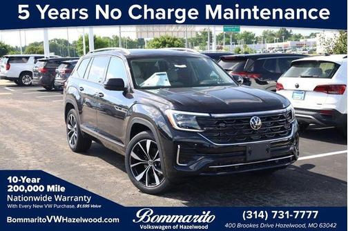 Deep Black Pearl 2026 Volkswagen Atlas 2.0T SEL Premium R-Line