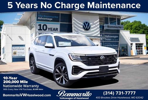 Opal White Pearl 2026 Volkswagen Atlas 2.0T SEL Premium R-Line