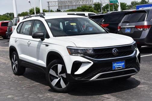 Pure White 2024 Volkswagen Taos S 4MOTION