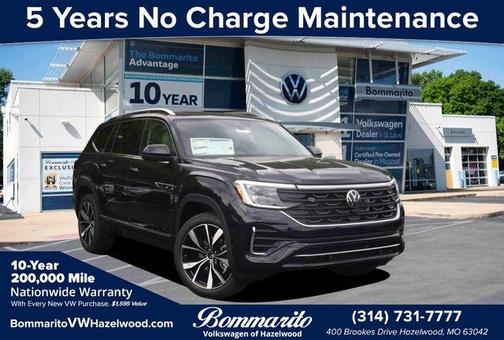 Deep Black Pearl 2026 Volkswagen Atlas 2.0T SEL Premium R-Line