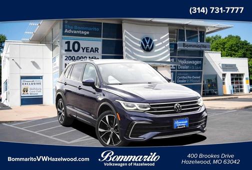 Atlantic Blue 2022 Volkswagen Tiguan 2.0T SEL R-Line