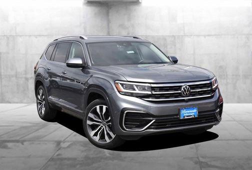 Platinum Gray Metallic 2023 Volkswagen Atlas 3.6L SEL Premium R-Line
