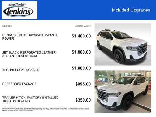 Summit White 2021 GMC Acadia AWD AT4