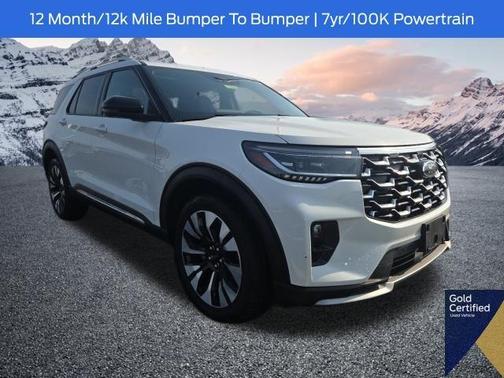White Metallic 2025 Ford Explorer Platinum