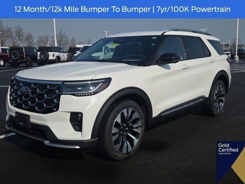 White Metallic 2025 Ford Explorer Platinum