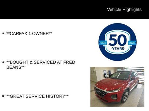 Scarlet Red 2019 Hyundai SANTA FE Ultimate 2.4