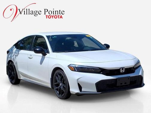 Platinum White Pearl 2025 Honda Civic Sport