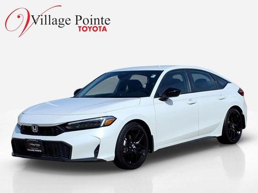 Platinum White Pearl 2025 Honda Civic Sport