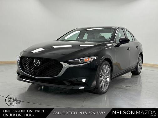 Jet Black Mica 2026 Mazda Mazda3 FWD w/Preferred Package