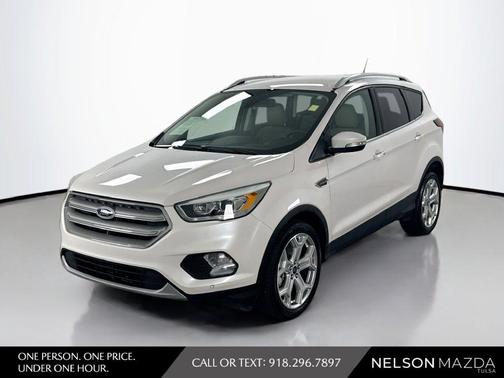 White Platinum Clearcoat Metallic 2019 Ford Escape Titanium