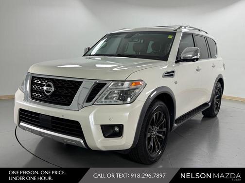 White 2017 Nissan Armada Platinum