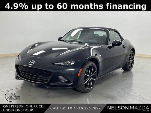 Jet Black Mica 2025 Mazda MX-5 Miata Grand Touring Convertible