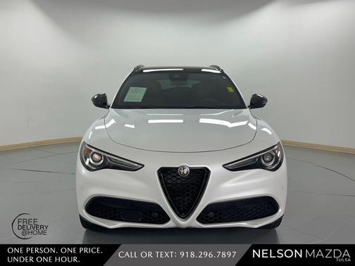 White Tri-Coat 2019 Alfa Romeo Stelvio Ti Sport