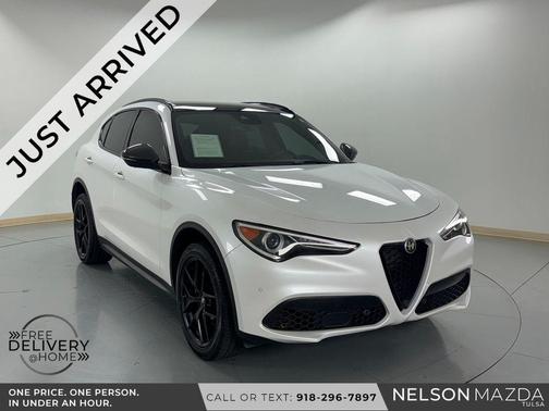 White Tri-Coat 2019 Alfa Romeo Stelvio Ti Sport