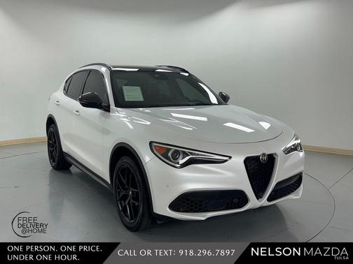 White Tri-Coat 2019 Alfa Romeo Stelvio Ti Sport