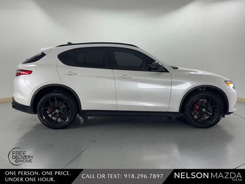 White Tri-Coat 2019 Alfa Romeo Stelvio Ti Sport