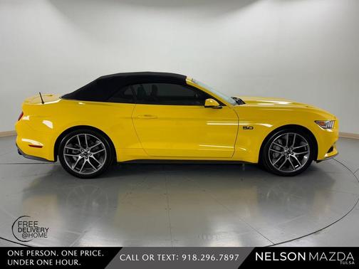 Yellow 2015 Ford Mustang GT Premium