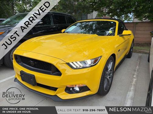 Yellow 2015 Ford Mustang GT Premium