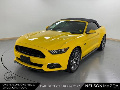 Yellow 2015 Ford Mustang GT Premium