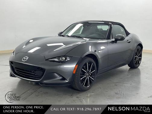 Machine Gray Metallic 2025 Mazda MX-5 Miata Grand Touring Convertible