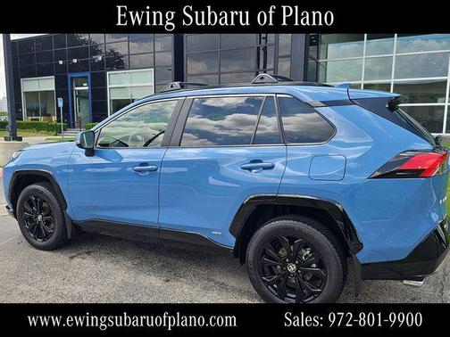 Cavalry Blue/Midnight Black Metallic 2024 Toyota RAV4 Hybrid SE