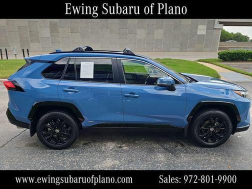 Cavalry Blue/Midnight Black Metallic 2024 Toyota RAV4 Hybrid SE