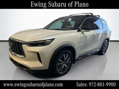 Majestic White/Black Obsidian 2025 INFINITI QX60 AUTOGRAPH