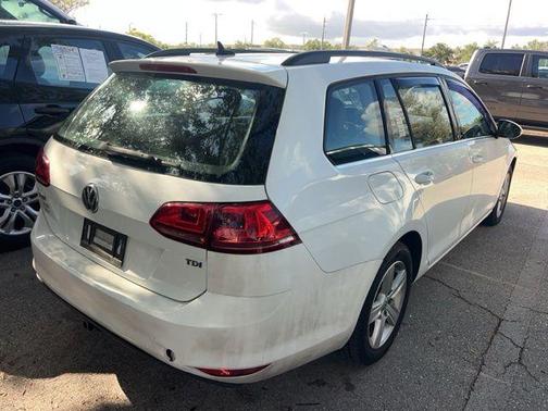 Pure White 2015 Volkswagen Golf SportWagen TDI S 4-Door